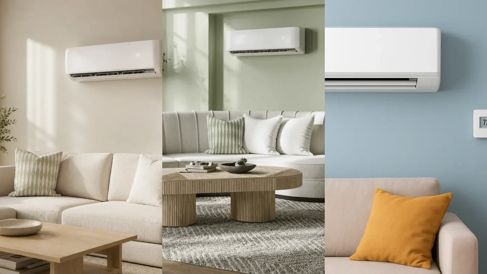 Best DIY 3 zone mini split — ductless indoor heads in three rooms, one per zone
